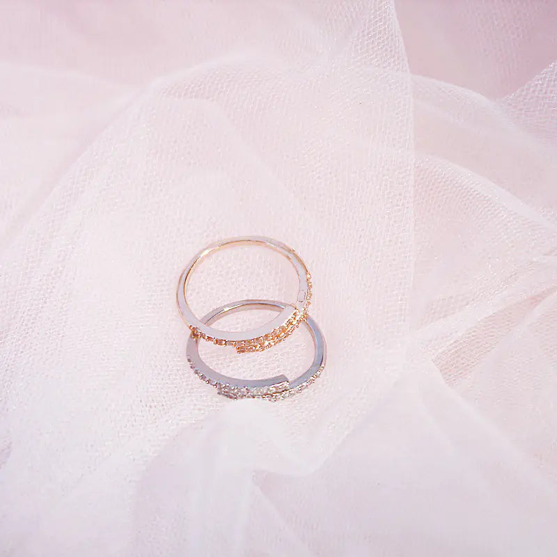 Minimalist Adjustable Zircon Ring for Women (J201)