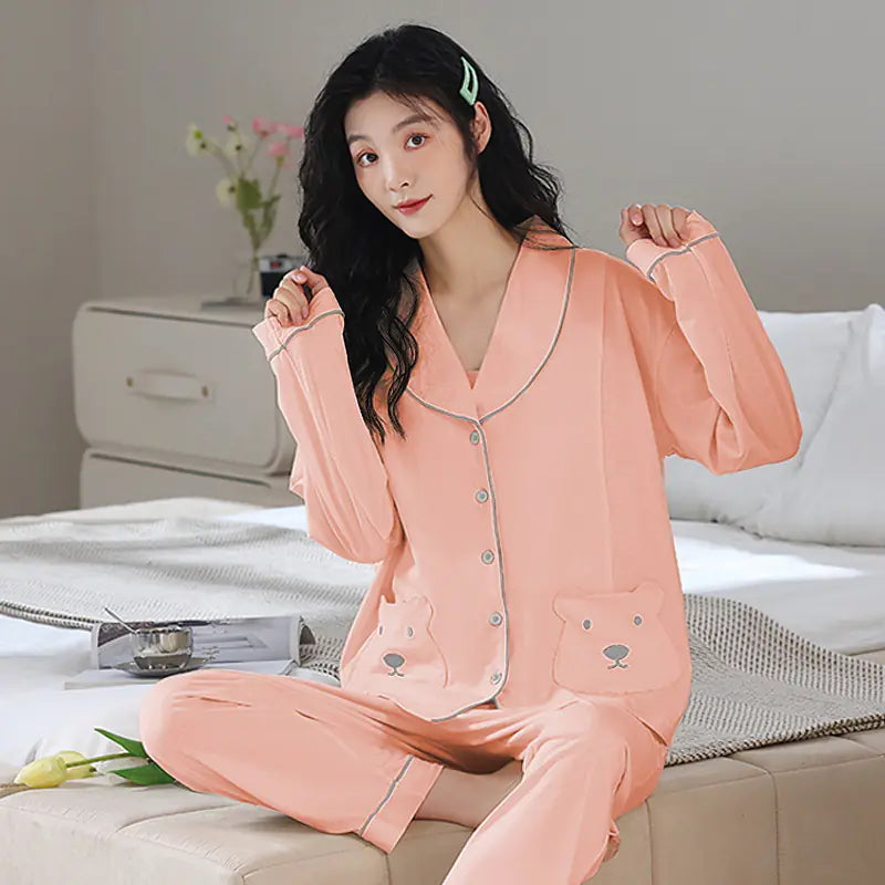 2024 Cotton Maternity Pajama Gift Set for Nursing